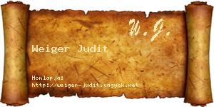 Weiger Judit névjegykártya